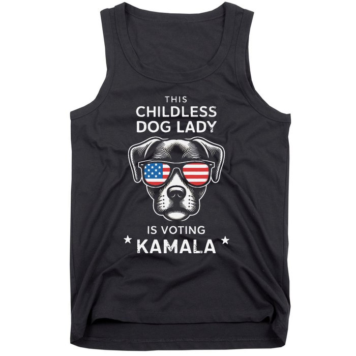 This Childless Dog Lady Is Voting Kamala Harris 2024 Gift Tank Top