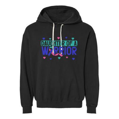 Thyroid Cancer Daughter Thyroid Disease Awareness Warrior Garment-Dyed Fleece Hoodie