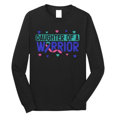 Thyroid Cancer Daughter Thyroid Disease Awareness Warrior Long Sleeve Shirt