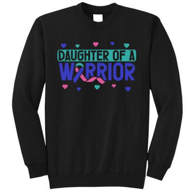 Thyroid Cancer Daughter Thyroid Disease Awareness Warrior Tall Sweatshirt