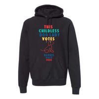 This Childless Dog Lady Votes Kamala Harris Walz 2024 Premium Hoodie