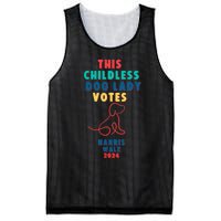 This Childless Dog Lady Votes Kamala Harris Walz 2024 Mesh Reversible Basketball Jersey Tank