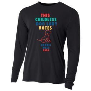 This Childless Dog Lady Votes Kamala Harris Walz 2024 Cooling Performance Long Sleeve Crew