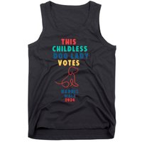 This Childless Dog Lady Votes Kamala Harris Walz 2024 Tank Top