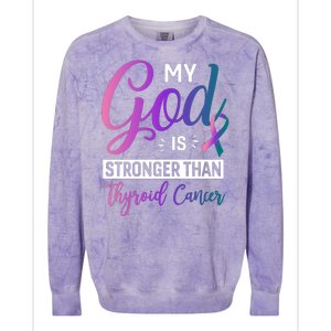 Thyroid Cancer Design Colorblast Crewneck Sweatshirt