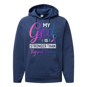 Thyroid Cancer Design Performance Fleece Hoodie