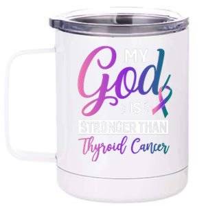 Thyroid Cancer Design 12 oz Stainless Steel Tumbler Cup