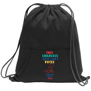 This Childless Dog Lady Votes Kamala Harris Walz Sweatshirt Cinch Pack Bag