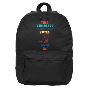 This Childless Dog Lady Votes Kamala Harris Walz 16 in Basic Backpack