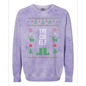 The Cio Elf Ugly Christmas Style Winter Holiday Party Gift Colorblast Crewneck Sweatshirt