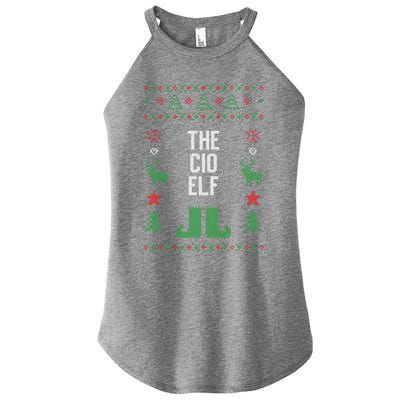 The Cio Elf Ugly Christmas Style Winter Holiday Party Gift Women’s Perfect Tri Rocker Tank