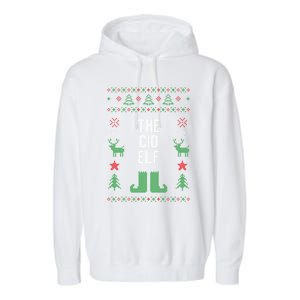 The Cio Elf Ugly Christmas Style Winter Holiday Party Gift Garment-Dyed Fleece Hoodie