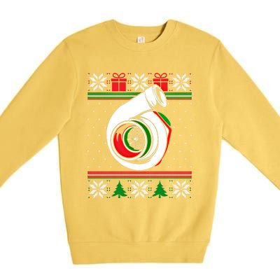 Turbo Car Enthusiast Ugly Christmas Mechanic Racing Drifting Gift Premium Crewneck Sweatshirt