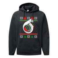 Turbo Car Enthusiast Ugly Christmas Mechanic Racing Drifting Gift Performance Fleece Hoodie