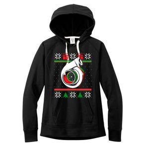 Turbo Car Enthusiast Ugly Christmas Mechanic Racing Drifting Gift Women's Fleece Hoodie