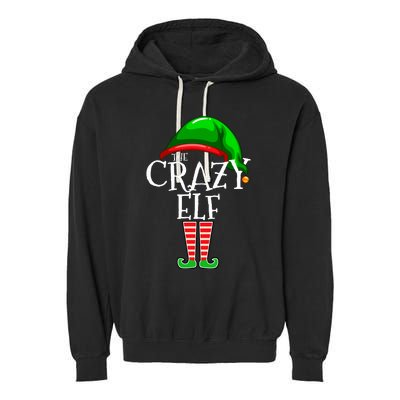 The Crazy Elf Family Matching Group Christmas Gift Funny Garment-Dyed Fleece Hoodie