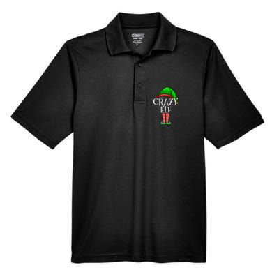 The Crazy Elf Family Matching Group Christmas Gift Funny Men's Origin Performance Piqué Polo