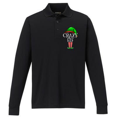 The Crazy Elf Family Matching Group Christmas Gift Funny Performance Long Sleeve Polo