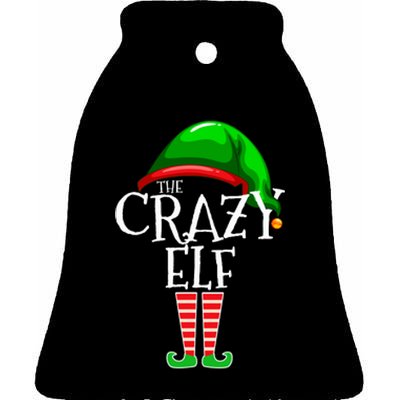 The Crazy Elf Family Matching Group Christmas Gift Funny Ceramic Bell Ornament