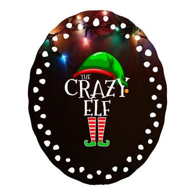 The Crazy Elf Family Matching Group Christmas Gift Funny Ceramic Oval Ornament