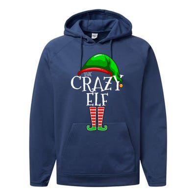 The Crazy Elf Family Matching Group Christmas Gift Funny Performance Fleece Hoodie