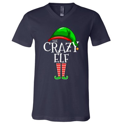 The Crazy Elf Family Matching Group Christmas Gift Funny V-Neck T-Shirt