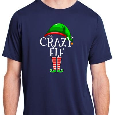 The Crazy Elf Family Matching Group Christmas Gift Funny Adult ChromaSoft Performance T-Shirt