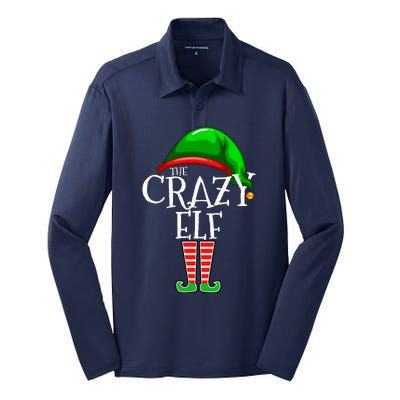 The Crazy Elf Family Matching Group Christmas Gift Funny Silk Touch Performance Long Sleeve Polo