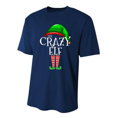 The Crazy Elf Family Matching Group Christmas Gift Funny Performance Sprint T-Shirt