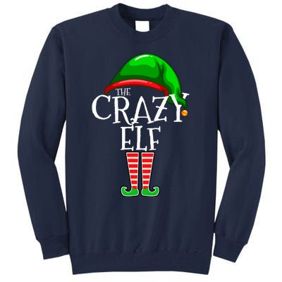 The Crazy Elf Family Matching Group Christmas Gift Funny Tall Sweatshirt