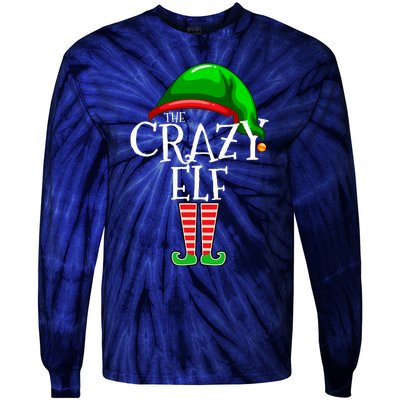 The Crazy Elf Family Matching Group Christmas Gift Funny Tie-Dye Long Sleeve Shirt