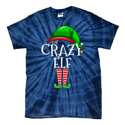 The Crazy Elf Family Matching Group Christmas Gift Funny Tie-Dye T-Shirt