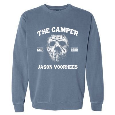 The Camper Est 1980 Jason Scary Horror Night Halloween Garment-Dyed Sweatshirt