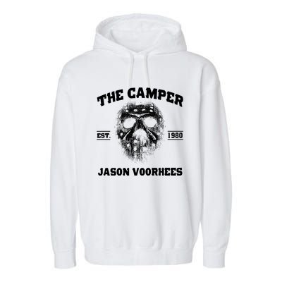 The Camper Est 1980 Jason Scary Horror Night Halloween Garment-Dyed Fleece Hoodie