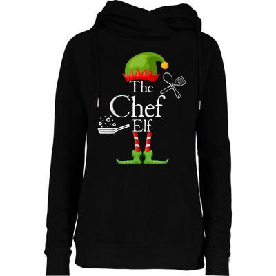 The Chef Elf Matching Family Holidays Womens Funnel Neck Pullover Hood