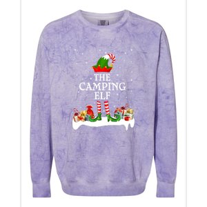 The Camping Elf Family Matching Group Gift Colorblast Crewneck Sweatshirt