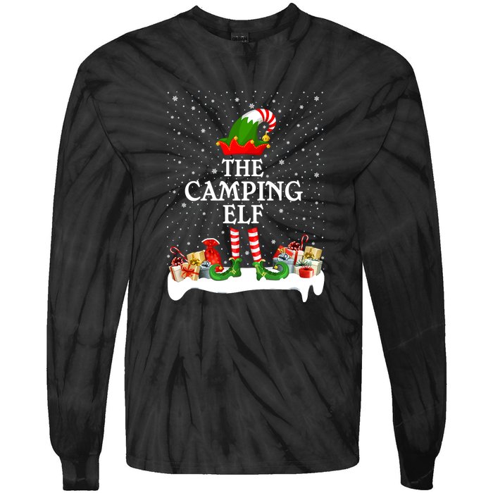 The Camping Elf Family Matching Group Gift Tie-Dye Long Sleeve Shirt