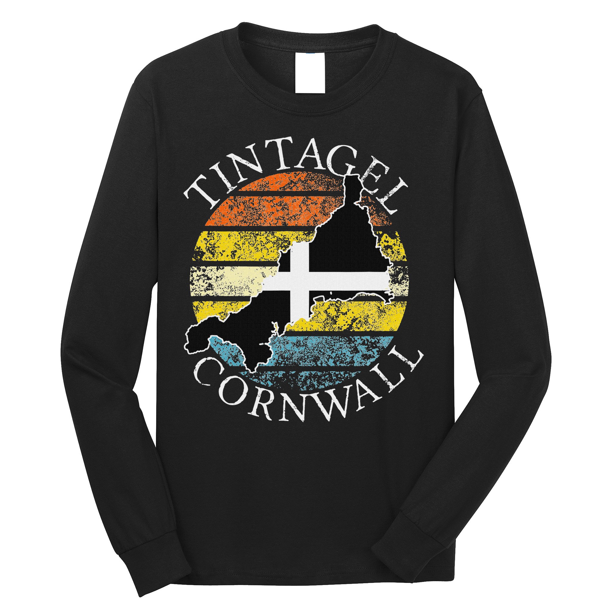 Tintagel, Cornwall England Celtic Design Gift Long Sleeve Shirt