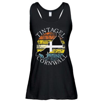 Tintagel, Cornwall England Celtic Design Gift Ladies Essential Flowy Tank