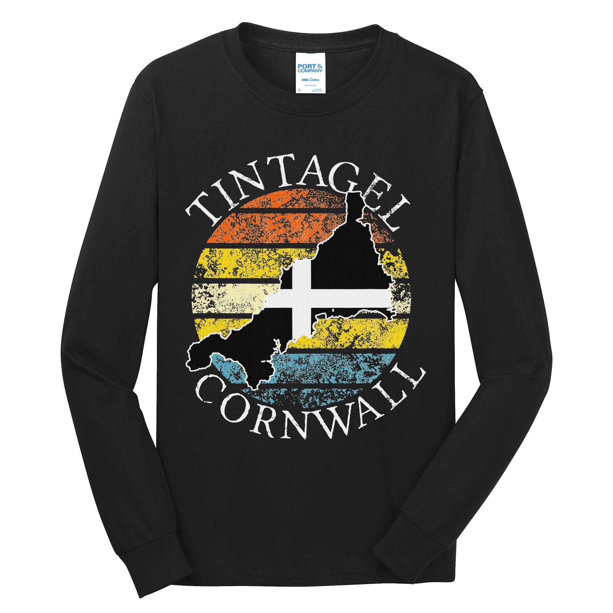 Tintagel, Cornwall England Celtic Design Gift Tall Long Sleeve T-Shirt