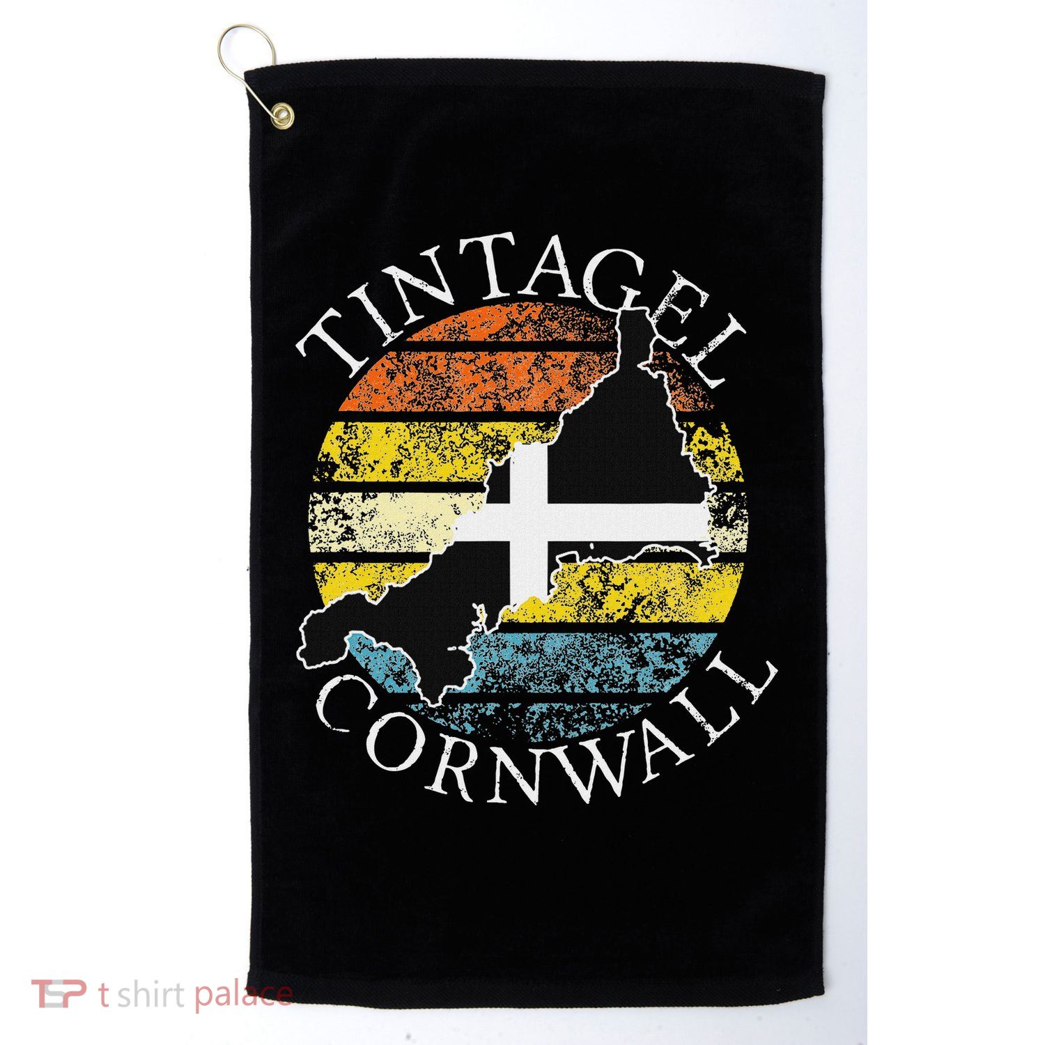 Tintagel, Cornwall England Celtic Design Gift Golf Towel