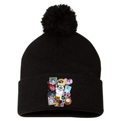 The Cat Eras In My Cat Mom Era Cat Lover  Pom Pom 12in Knit Beanie