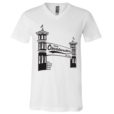 True Clevelander! Euclid Beach Park Arch in Cleveland Ohio V-Neck T-Shirt