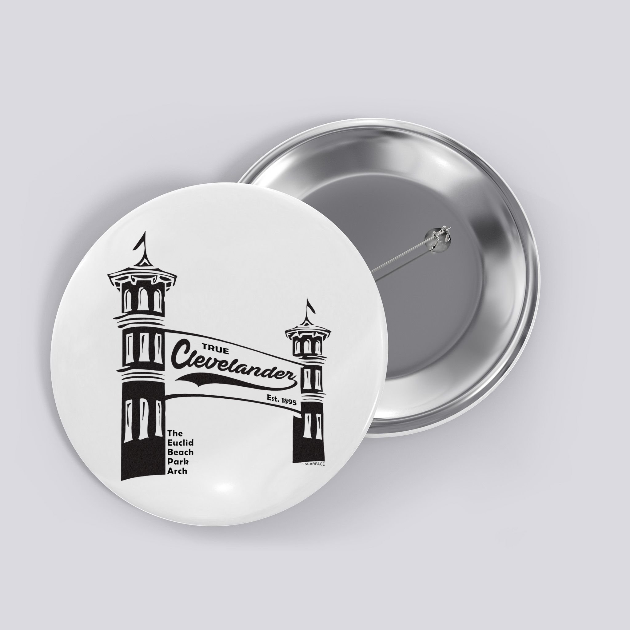 True Clevelander! Euclid Beach Park Arch in Cleveland Ohio Button