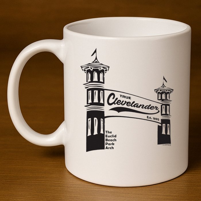 True Clevelander! Euclid Beach Park Arch in Cleveland Ohio 11oz C Handle Ceramic Mug