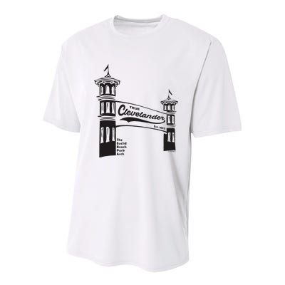 True Clevelander! Euclid Beach Park Arch in Cleveland Ohio Youth Performance Sprint T-Shirt