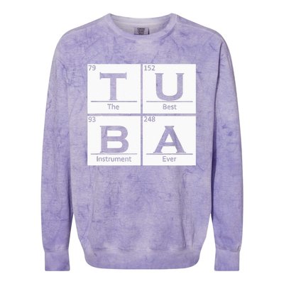 Tuba Chemistry Elements Tubist Jazz Music Tuba Player Colorblast Crewneck Sweatshirt