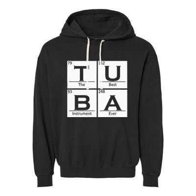 Tuba Chemistry Elements Tubist Jazz Music Tuba Player Garment-Dyed Fleece Hoodie