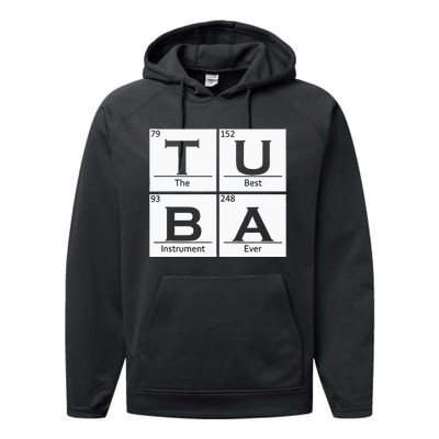 Tuba Chemistry Elements Tubist Jazz Music Tuba Player Performance Fleece Hoodie