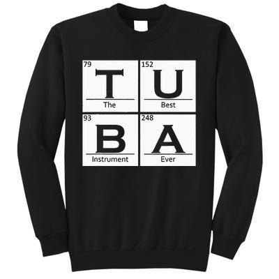 Tuba Chemistry Elements Tubist Jazz Music Tuba Player Sweatshirt